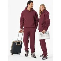 ORGANICATION ORGANICATION HARVINN | Essentials Travel Unisex Hoodie aus Bio-Baumwolle und recyceltem Polyester, Bordeaux, – Produktbild 1 von 1