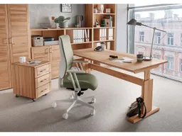 Höheneinstellbarer Schreibtisch "buxing selet" B 160 x T 80 x H 61-80 cm, Kernbuche – Produktbild 1 von 1