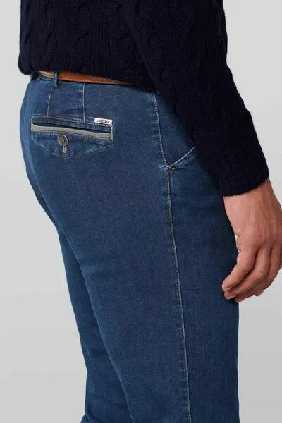 Meyer MEYER Bi-Colour Super-Stretch Denim, Blue, – Produktbild 4 von 4