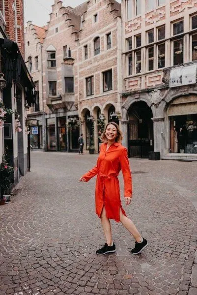 Givn Berlin Givn Berlin Damen Hemdblusenkleid aus Lyocell (Tencel) "Merle", Lava red (tencel), – Produktbild 4 von 4