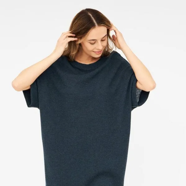 WiDDA berlin WiDDA berlin Strickkleid SNUG petrol aus recycelter Wolle – Produktbild 3 von 3