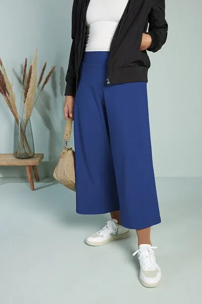 La Gitana La Gitana Culotte Hose Damen Bio-Baumwolljersey nachhaltig – „Loah“, Ultramarin (blau), – Produktbild 3 von 4