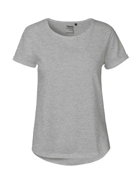 Neutral® - 3FREUNDE Neutral® - 3FREUNDE Frauen T-Shirt Roll-Up, Hellgrau, – Produktbild 1 von 3