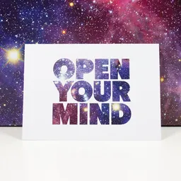 Bow & Hummingbird Bow & Hummingbird Postkarte "Open your mind" – Produktbild 1 von 1