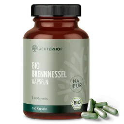 vom Achterhof Brennnessel Kapseln Bio (160 Kapseln) – Produktbild 1 von 1