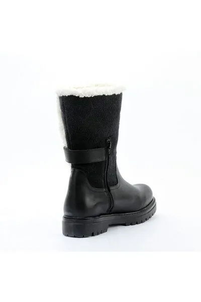 Grand Step Shoes Grand Step Shoes Damen Stiefel pflanzlich gegerbtes Leder/Hanf, Schwarz, – Produktbild 6 von 6