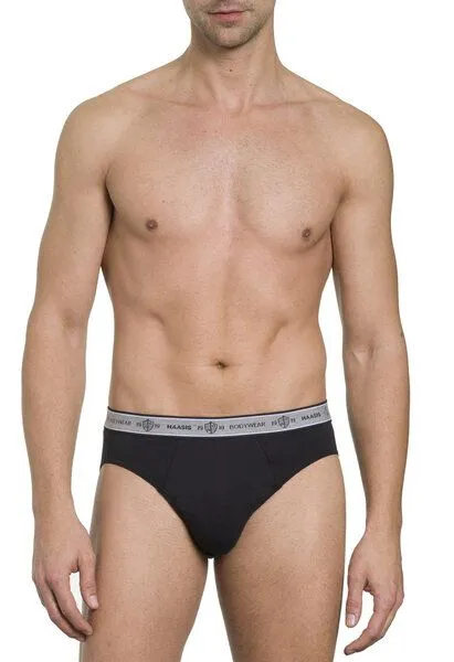 Haasis Bodywear Haasis Bodywear Herren Slip ohne Eingriff Single Jersey 3er Pack,Bio Baumwolle/Elasthan, Schwarz, – Produktbild 3 von 4