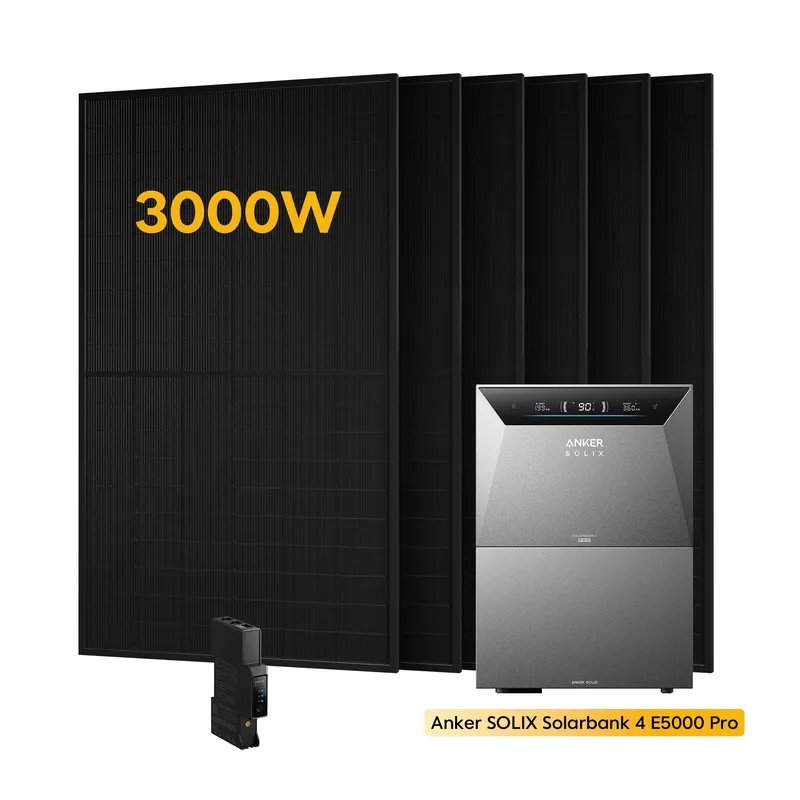 Anker Anker SOLIX Solarbank 4 E5000 Pro, mit 6 x 500 Bifaziale Solarmodule, by Powerness - 10kWh / Pre-Sale Special: Gratis Smart Meter Gen 2 / Standardversand – Produktbild 2 von 2