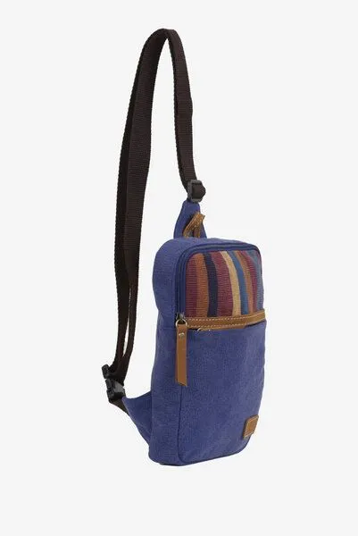 Dragolina Dragolina Crossbody Tablettasche Faun W. mit Webstoff der Pwo Karen, Azurblau (blau), – Produktbild 3 von 4