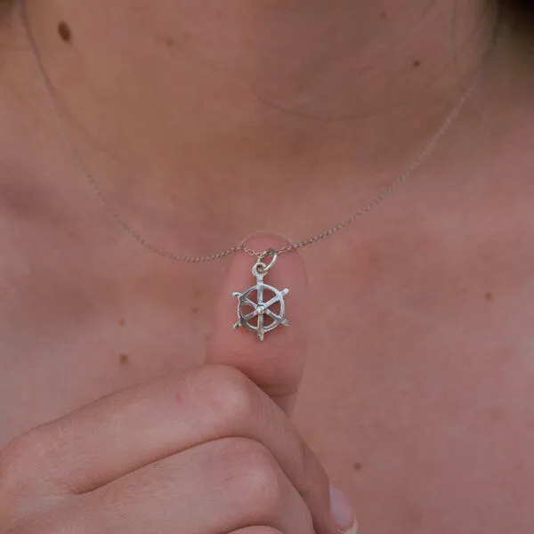 pakilia pakilia Silber Kette Steuerrad Fair-Trade und handmade – Produktbild 2 von 4