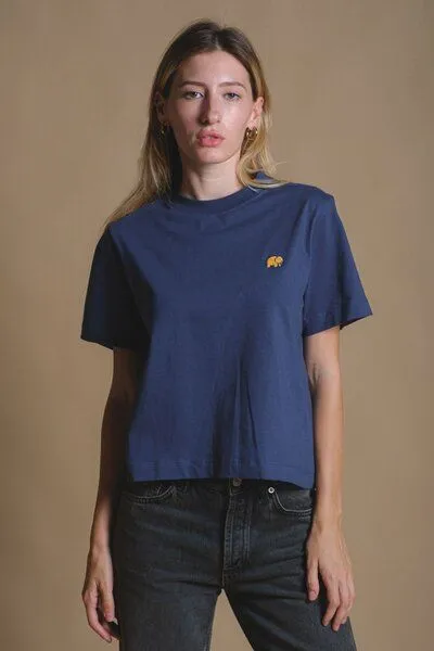 Trendsplant Women's Organic Essential T-Shirt Trendsplant Blue, Blau, – Produktbild 3 von 3
