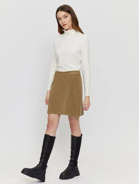Mazine Mazine Kurzer Rock - Noda Skirt - aus Bio-Baumwolle, Braun (clay), – Produktbild 1 von 4