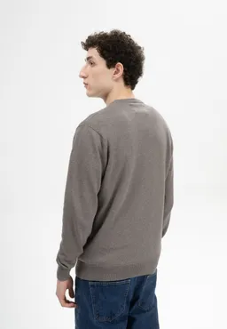 MELA MELA Herren vegan Strickpullover Himal Bear Melange Graubraun – Produktbild 1 von 1
