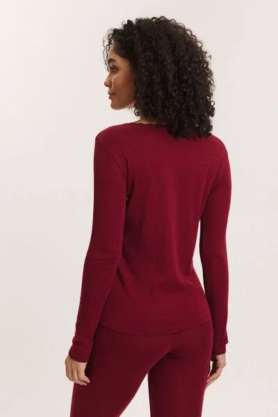 Tranquillo Tranquillo Longsleeve Noemiee aus Biobaumwolle - tibetan red – Produktbild 4 von 6