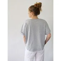 Kultgut Kultgut Biofair & Vegan Oversize T-Shirt aus 100% feiner Biobaumwolle, Moongreymeliert, – Produktbild 1 von 1