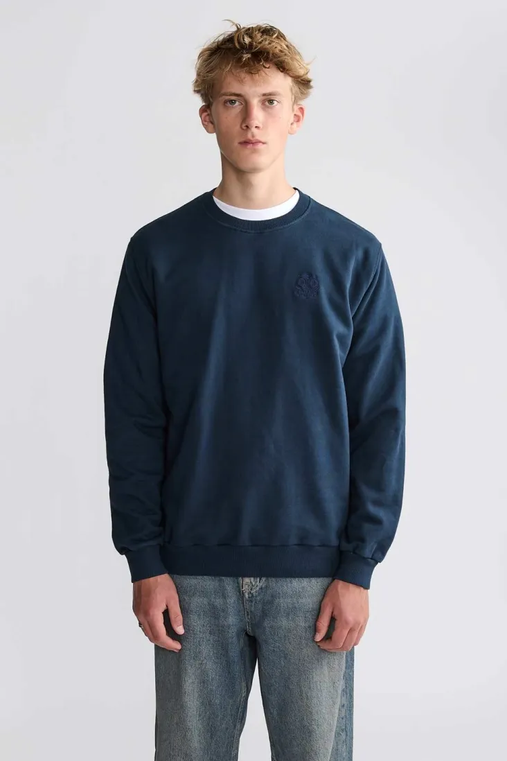 Yahmo Yahmo Herren vegan Sweatshirt Egon Petrol, Extra dunkelblau, – Produktbild 2 von 2