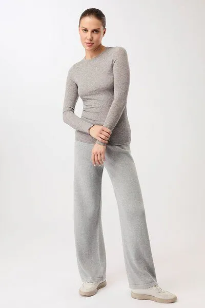 mandala mandala Crew Neck Wool Mix, Grey-melange (grau), – Produktbild 4 von 4