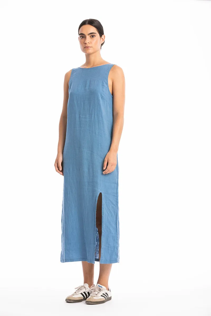 RAVENS VIEW IBIZA RAVENS VIEW IBIZA Damen vegan Kleid Nicola Maui Blau, Blau, – Produktbild 1 von 2