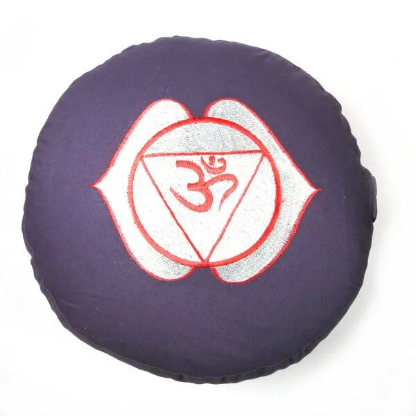 Just Be Just Be Chakra Meditations- und Yogakissen, rund, Indigo, – Produktbild 1 von 3