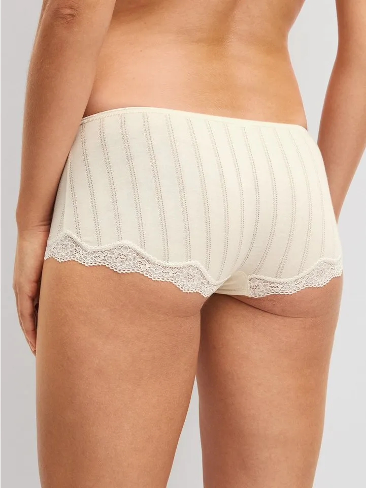 CALIDA CALIDA Panty Etude Toujours Jacquard-Optik, Low-Cut, feminin, elastisch, bequem, pillingarm, Beige, – Produktbild 4 von 5