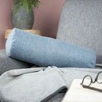 nahtur-design nahtur-design Nackenrolle mit leichtem Lodenbezug | Naturfüllung, Hellblau_02, – Produktbild 2 von 4