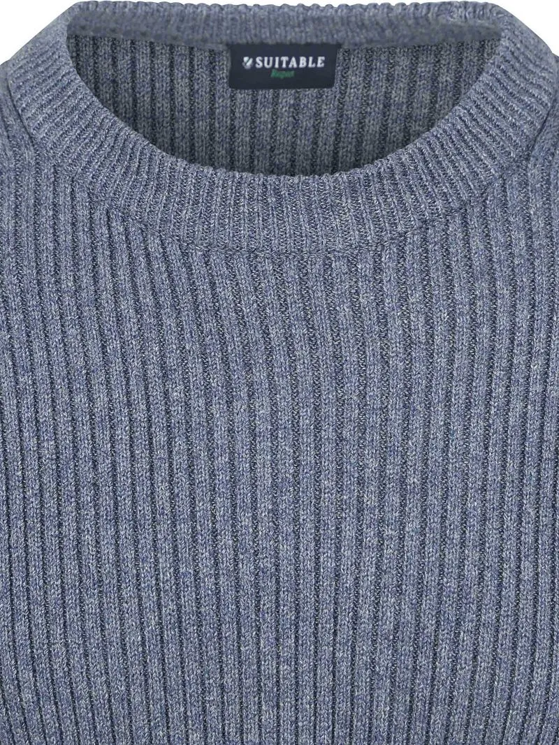 Suitable Suitable Mou Pullover Melange Blau - Größe M, Blau, – Produktbild 4 von 5