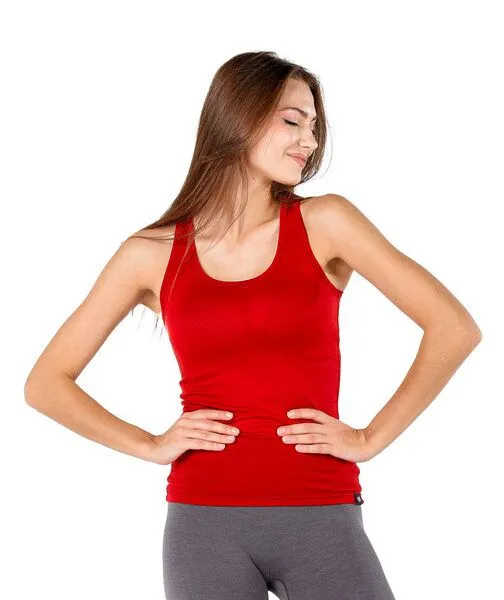 Woolona Woolona Tanktop - RANI - 100% Merinowolle, Rot, – Produktbild 3 von 4