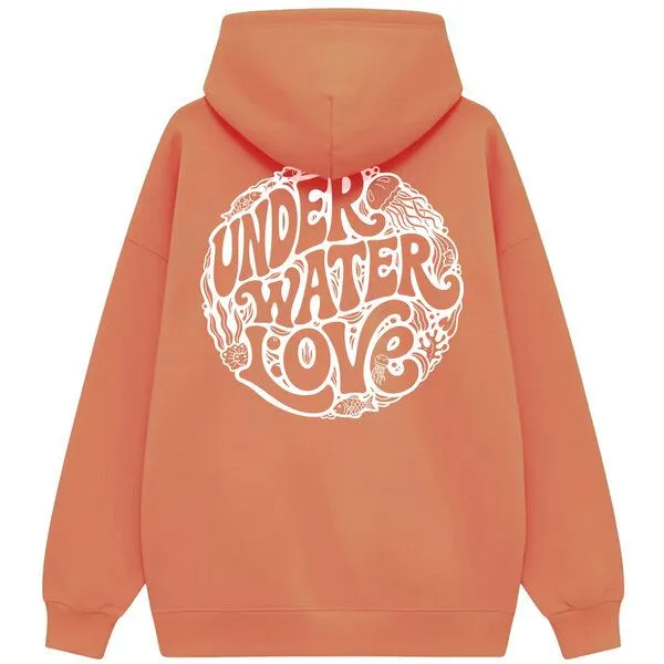 Lexi&Bö Lexi&Bö Under Water Love Oversized Hoodie Damen, Orange, – Produktbild 2 von 2