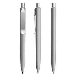 prodir prodir® Druckkugelschreiber DS8 Soft Touch PSR Push, blaue Mine, delfingrau/silber satiniert – Produktbild 1 von 1