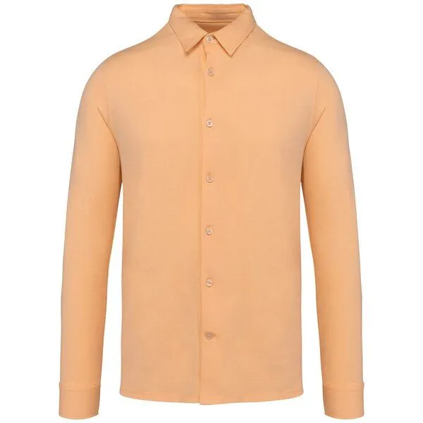 Greenspired Greenspired Umweltfreundliches Herrenhemd aus Jersey 155g/m² / 100 % Biobaumwolle S-3XL, Aprikot, – Produktbild 1 von 1