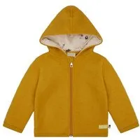 loud proud loud + proud Babys & Kinder Wollfleece-Jacke mit Kapuze, GOTS-zertifiziert, Curry(gelb), – Produktbild 1 von 1