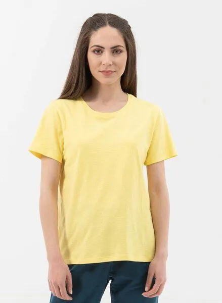 ORGANICATION ORGANICATION Basic T-Shirt aus Bio-Baumwolle, Lemonade, – Produktbild 1 von 4