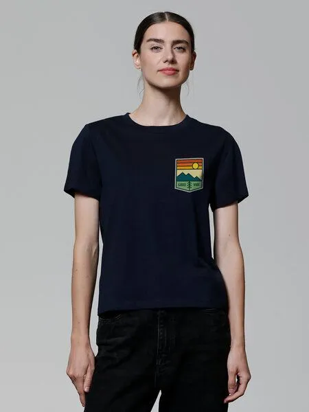 watapparel watapparel T-Shirt Frauen Good Vibe, French navy, – Produktbild 2 von 4