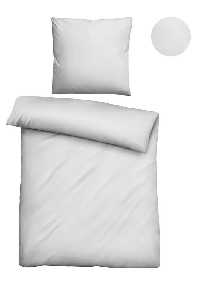 Biberna Biberna Bettwäsche 0470500, hochwertige TENCEL Qualität, Lyocell, 2 teilig, natürlicher Rohstoff, schnelltrocknend, angenehm weich, atmungsaktiv, Grau|silberfarben, – Produktbild 2 von 5