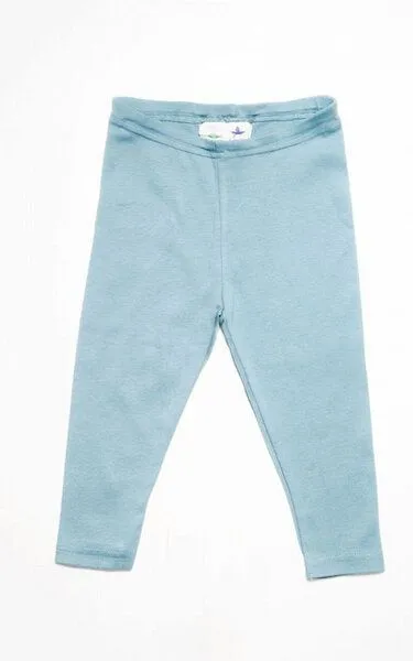 Leela Cotton Leela Cotton Baby Kinder Leggings Bio-Baumwolle Unisex 2051, Blau-tauben, – Produktbild 2 von 2