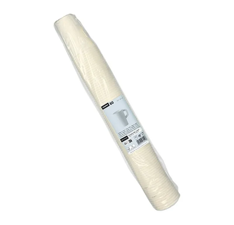 STARPAK STARPAK Becher 80 Trinkbecher mit Henkel, Pappe "To Go" 0,2 l Ø 7 cm · 9,7 cm weiss – Produktbild 2 von 2