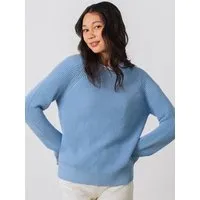 Honest Basics Honest Basics Damen Strickpullover aus 100% Bio-Baumwolle, Eisblau, – Produktbild 1 von 2
