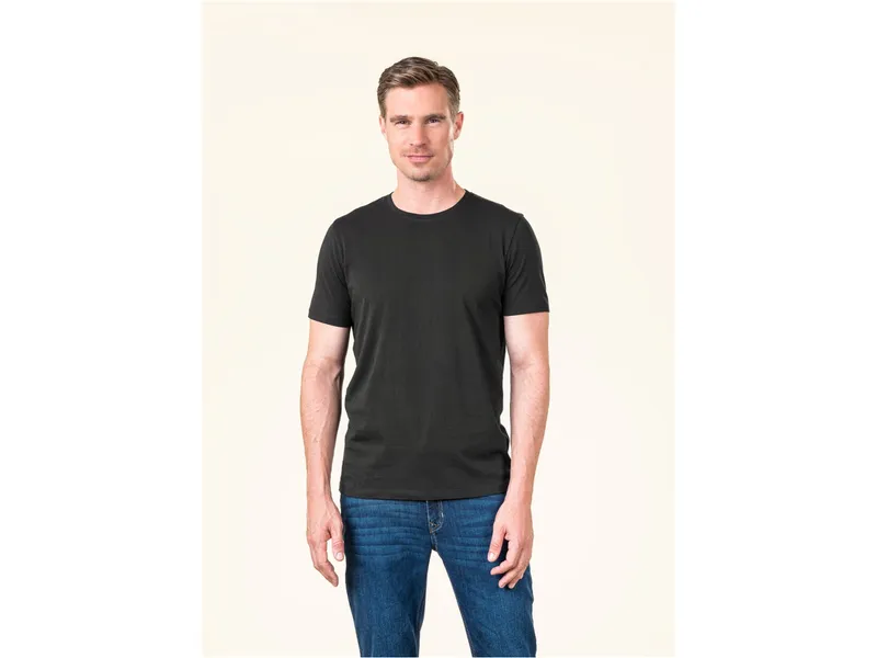 Living Crafts Living Crafts Herren T-Shirt, 2er-Pack (100% Bio-Baumwolle), Schwarz, – Produktbild 7 von 7