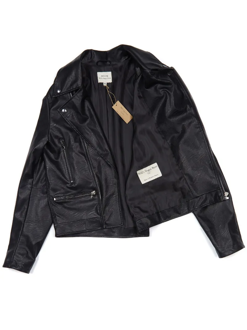 Will's Vegan Store Will's Vegan Store Herren vegan Vegane Lederjacke Schwarz, Schwarz, – Produktbild 2 von 2