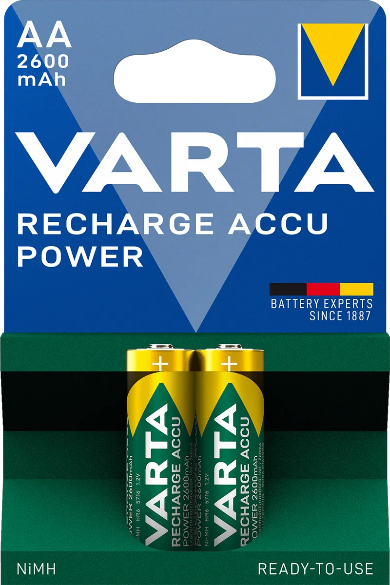 Varta Varta Ready-to-use-Akku Mignon, 2600 mAh, 2er-Pack – Produktbild 4 von 5