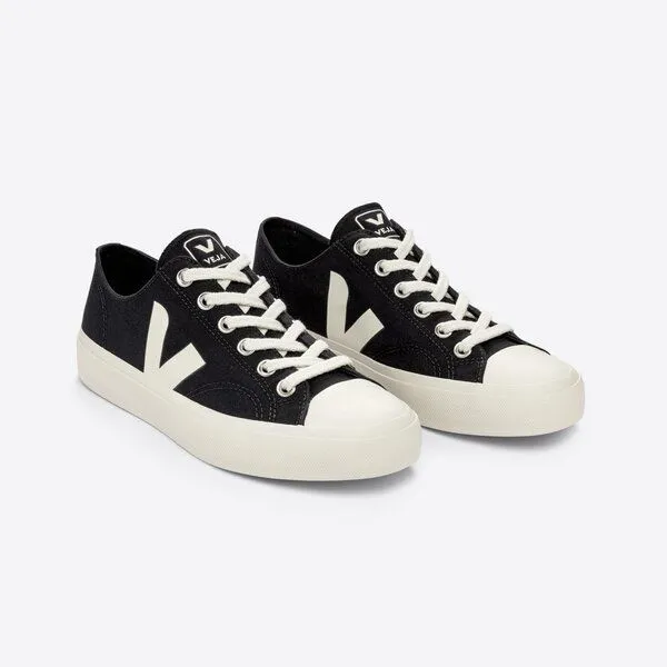 Veja Veja Sneaker Herren Vegan - Wata II Low Canvas, Schwarz (black pierre), – Produktbild 3 von 4