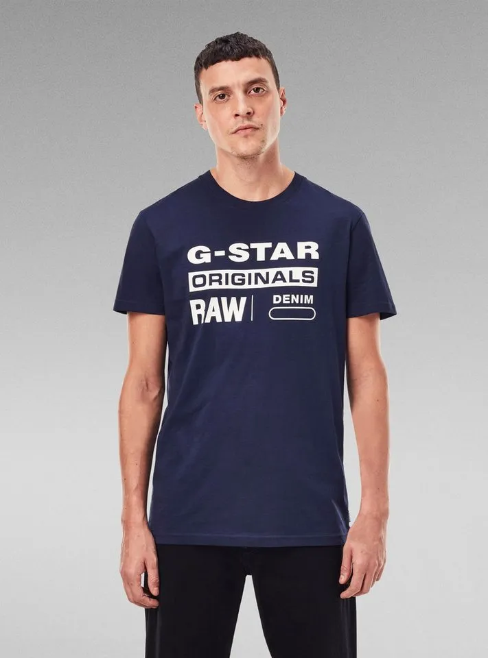 G-Star G-Star T-Shirt Graphic 8 T-Shirt, Blau, – Produktbild 2 von 5