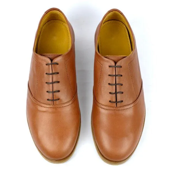 SORBAS SORBAS '84 Halbschuhe Leder Oxford Schnürschuhe, Braun, – Produktbild 3 von 8