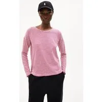 ARMEDANGELS ARMEDANGELS XIANAA STRIPES Damen Longsleeve aus Bio-Baumwolle, Crushed berry-oatmilk, – Produktbild 1 von 1