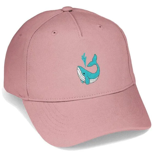 LIGARTI Bestickte Cap – Walter der Wal – LIGARTI Tiermanufaktur, Altrosa, – Produktbild 1 von 4