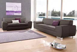 DOMO collection Polstergarnitur Ricardo kubisch, modern & elegant, bequem, Federkernunterfederung, (Set, 2-tlg), Set: 2-Sitzer und 2,5-Sitzer – Produktbild 1 von 1