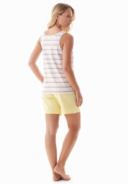 ORGANICATION ORGANICATION STEELLA | Shorts Pyjama-Set aus Bio-Baumwolle, Yellow, – Produktbild 3 von 4