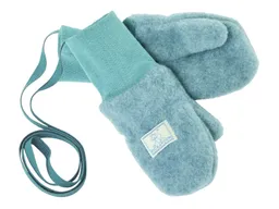 Pickapooh Pickapooh Baby und Kinder Fäustlinge Bio-Schurwolle Fleece sea green Gr.2 (bis 2 Jahre) mit Daumen – Produktbild 1 von 1