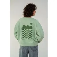 Kultgut Kultgut Artdesign - Biofair- Pulloversweater im Boxistyle / More Humanity., Grün, – Produktbild 1 von 1