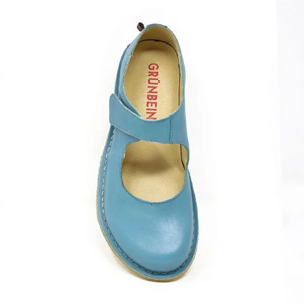 Grünbein Shoes Grünbein Shoes Spangen-Ballerinas Gerda Naturform blau – Produktbild 2 von 2